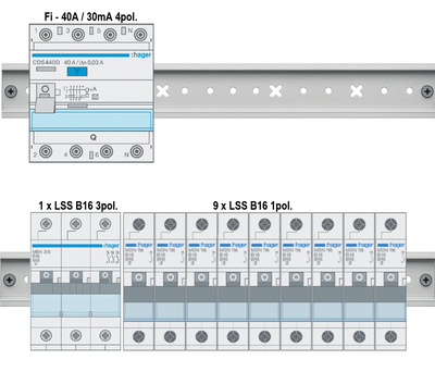 Hohlwand 2-Reihig Verdrahtungspaket V2